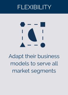 Adapt their business models to serve all market segments